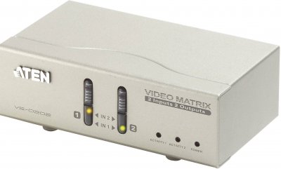 ATEN  matrice vga 2 entr&eacute;es 2 &eacute;crans + audio  (vs0202) 