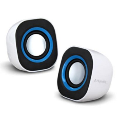 ATLANTIS LAND Atlantis Sound Power 440 Mini Enceintes st&eacute;r&eacute;o amplifi&eacute;es Blanc