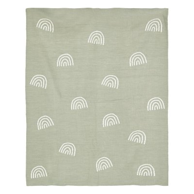 ATMOSPHERA  - Couverture Tricot b&eacute;b&eacute; en Tricot 100x80cm Vert