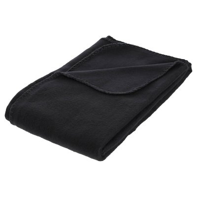 ATMOSPHERA  Cr&eacute;ateur d'int&eacute;rieur - Plaid Polaire Jeremy 125x150cm Noir