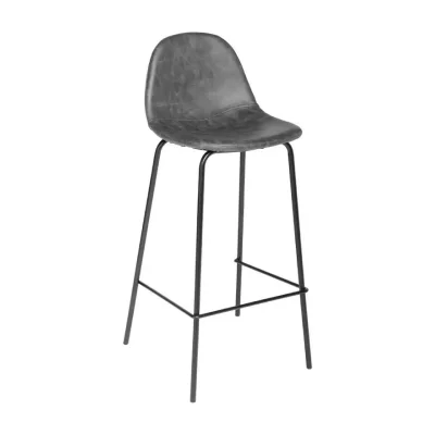 ATMOSPHERA CREATEUR D'INTERIEUR Tabouret de Bar Gris Collection VLADI