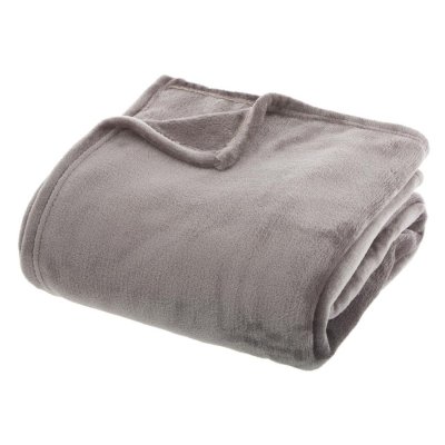 ATMOSPHERA  - Grand Plaid en flanelle uni - 230x180 - Gris - OLLIS