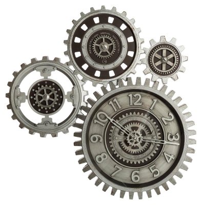 Atmosphera Horloge multi-m&eacute;canique 57x58 cm  - Noir