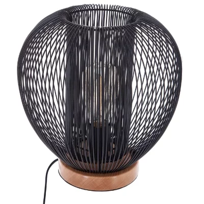 ATMOSPHERA  - Lampe &agrave; poser design m&eacute;tal Noda - H. 27 cm - Noir - Noda