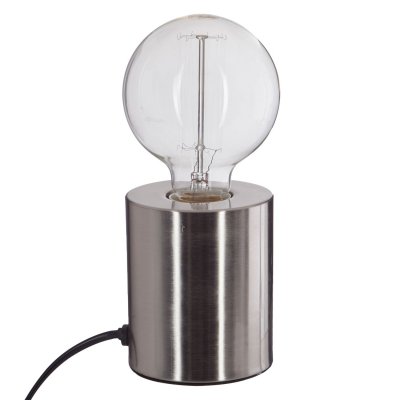 ATMOSPHERA  - Lampe &agrave; poser en fer Ampoule - h. 10,5 cm - - Argent