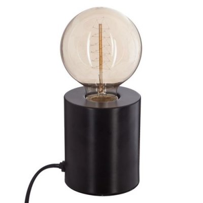 ATMOSPHERE Atmosphera Lampe socle ""Saba"" noire, m&eacute;tal H11 cm