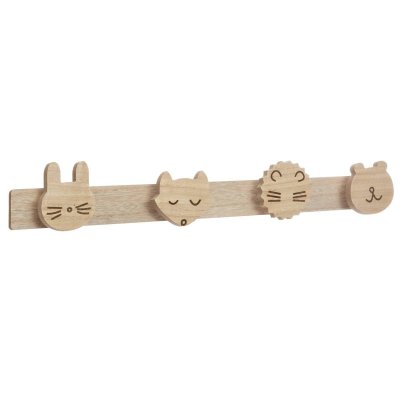 ATMOSPHERA FOR KIDS Atmosphera - Pat&egrave;re en Bois 4 T&ecirc;tes Animaux Sauvages Wild