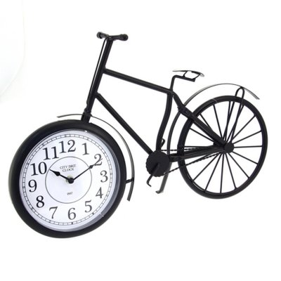 Atmosphera - Pendule d&eacute;corative V&eacute;lo - L. 49 cm - M&eacute;tal