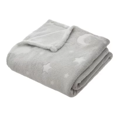 Atmosphera - Plaid Doux et Phosphorescent 150 x 125 cm Coloris Gris