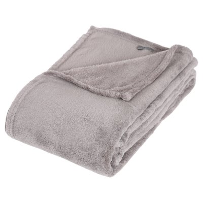ATMOSPHERA  - Plaid en microfibre - 125 x 150 cm - Gris