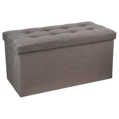 ATMOSPHERA CREATEUR D INTERIEUR Atmosphera Pouf pliant double ""Lysandre"" gris  - Noir - Size: 1 place