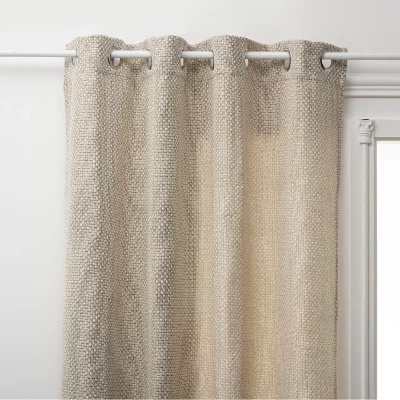Atmosphera - Rideau en maille Wild 8 &oelig;illets 140X260 - Gris Souris