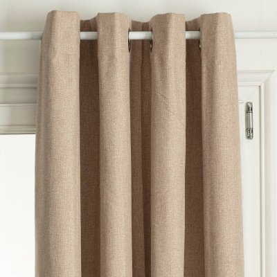 Atmosphera - Rideau Occultant Total en Tissu Beige Lin 140 x 260 cm