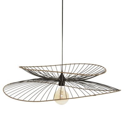 ATMOSPHERA  Suspension ""Alara pouces noire, m&eacute;tal filaire D70 cm