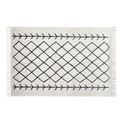 ATMOSPHERA  Tapis ""Delhi"" tuft&eacute; en coton 120x170 cm  - Marron