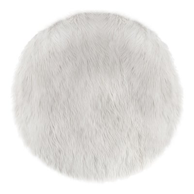 ATMOSPHERA, CREATEUR D INTERIEUR Atmosphera - Tapis rond fausse fourrure blanc