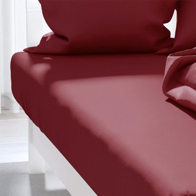 ZZZ Atmosph&egrave;re - 244114 - Drap Housse Uni - 140 x 190 cm - Atmo Rouge