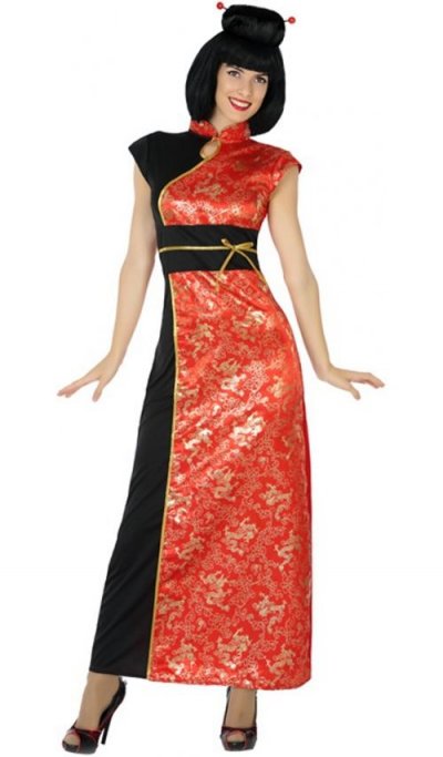 ATOSA  17352&nbsp;- Costume de Femme Chinoise, XL, 42/44, Rouge