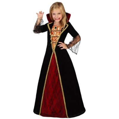 ATOSA  Vampirea Children&acute;s Girl Long Dress Custom Rouge 5-6 Years