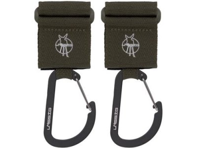 LASSIG Attaches poussette pour sac &agrave; langer avec mousqueton Casual Olive