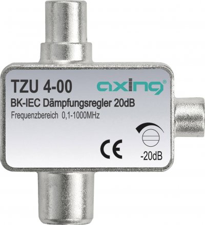 AXING Att&eacute;nuateur de signal -  - TZU 4-00 - Large bande 05-20 dB