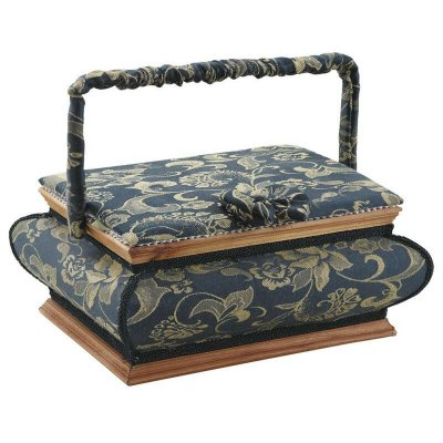 AUBRY GASPARD  - Boite &agrave; couture en bois teint&eacute;