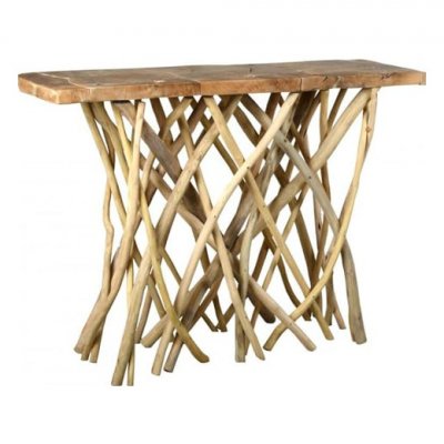 Aubry Gaspard - Console teck pied branchage Puzzle
