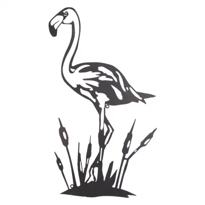 Aubry Gaspard - Flamant rose mural en m&eacute;tal