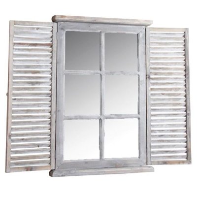 ESSENTIEL Aubry Gaspard - Miroir en bois teint&eacute; vieilli Taille 2