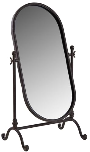 INCONNU Aubry Gaspard - Miroir sur pied en m&eacute;tal laqu&eacute;