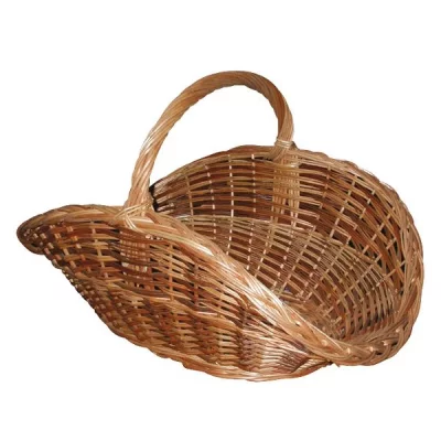 AUBRY GASPARD Panier &agrave; b&ucirc;ches en osier brut & buff