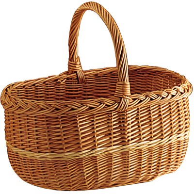 AUBRY GASPARD  Panier Lucette en osier buff avec anse