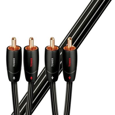 AUDIOQUEST  C&acirc;ble audio (2x RCA + 2x RCA, cuivre, 1&nbsp;m, noir)