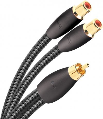 AUDIOQUEST  FLX-X Splitter - C&acirc;ble Y pour Caisson de Grave 2 RCA femelle / 1 RCA m&acirc;le de 0.15m