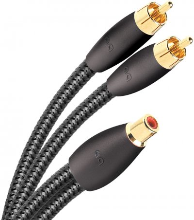 AUDIOQUEST  FLX-X Splitter - C&acirc;ble Y pour Caisson de Grave 2 RCA m&acirc;le / 1 RCA femelle de 0.15m