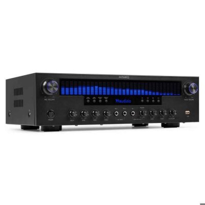 AUDIZIO  AV560EQ - Amplificateur Home Cinema 5.1 390 W avec Bluetooth, USB, FM & Karaoke  Noir