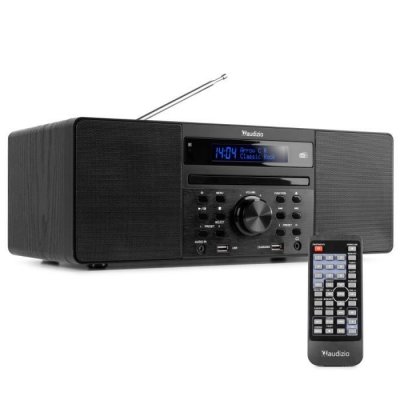AUDIZIO  Prato Syst&egrave;me de musique tout-en-un CD/DAB+ Noir - Kits de haut-parleurs