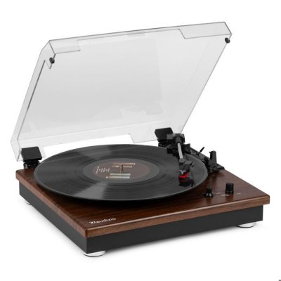 AUDIZIO  RP112D Tourne-disque BT in/out Bois fonc&eacute; - Platines disque