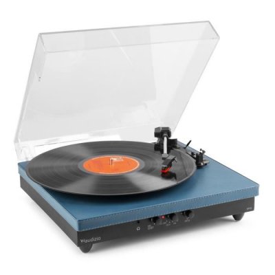AUDIZIO  RP113D Tourne-disque avec entr&eacute;e/sortie BT Bleu fonc&eacute; - Platines disque