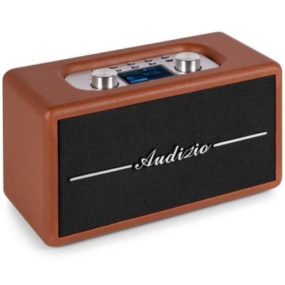 AUDIZIO  Tune60 - Enceinte Bluetooth Vintage avec T&eacute;l&eacute;commande - Marron