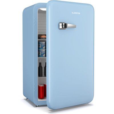 KLARSTEIN Audrey Evo Mini-r&eacute;frig&eacute;rateur 90 L Mini Frigo Mini bar design r&eacute;tro silencieux compact Bleu