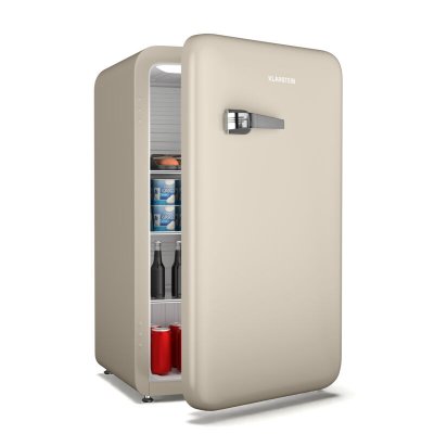 KLARSTEIN Audrey Evo R&eacute;frig&eacute;rateur 112 L Frigo design r&eacute;tro silencieux compact Mini bar 3 couleurs Cr&egrave;me