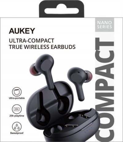 AUKEY  Ultra Compact True Wireless Headphones Noir