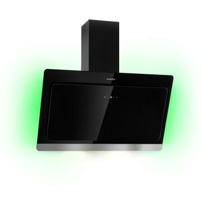 KLARSTEIN Aurora Eco 90 Hotte aspirante murale 90cm - &eacute;vacuation ou recyclage 550 m&sup3;/h - classe A - noir 