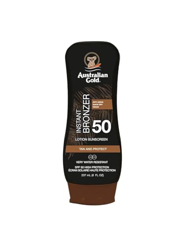 AUSTRALIAN GOLD  SPF50 avec lotion bronzante instantan&eacute;e 237ml