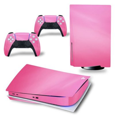 Autocollant Stickers De Protection Pour Console Sony Ps5 Edition Standard - - Rose (Tn-Ps5disk-0381)