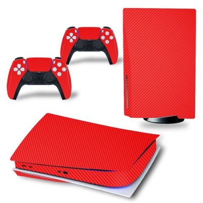  Autocollant Stickers de Protection pour Console Sony PS5 Edition Standard - - Rouge (red) 