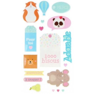 ARTEMIO Autocollants puffies xl - animaux adorables 11004647