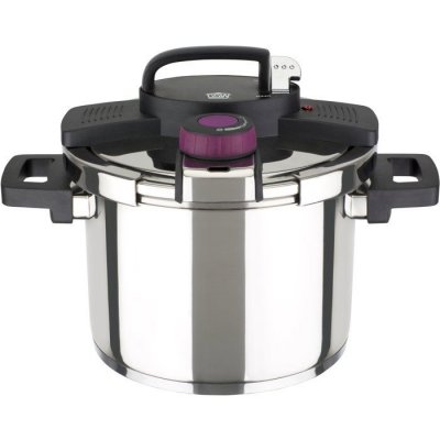 GSW Autocuiseur Induction Easy Click 6 L 22 cm Acier massif 18 10