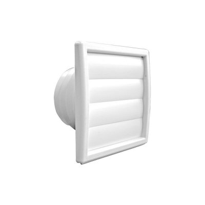 AUTOGYRE  - Clapet ext&eacute;rieur &agrave; volets - d : 100 &agrave; 130 mm - blanc